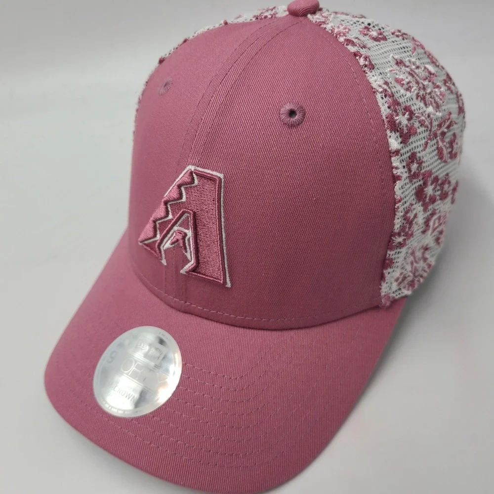 Women Arizona Diamondbacks Hat Snapback Mesh New Era 9Forty Pink Floral M-Crown